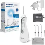 Waterpik Irrigador Inalámbrico con 3 Posiciones de Control del Agua a Presión con Batería Recargable, Eliminación de Placa Dental óptimo para